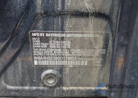 2013 BMW 528 xDrive from USA, damaged, VIN WBAXH5C58DD114853